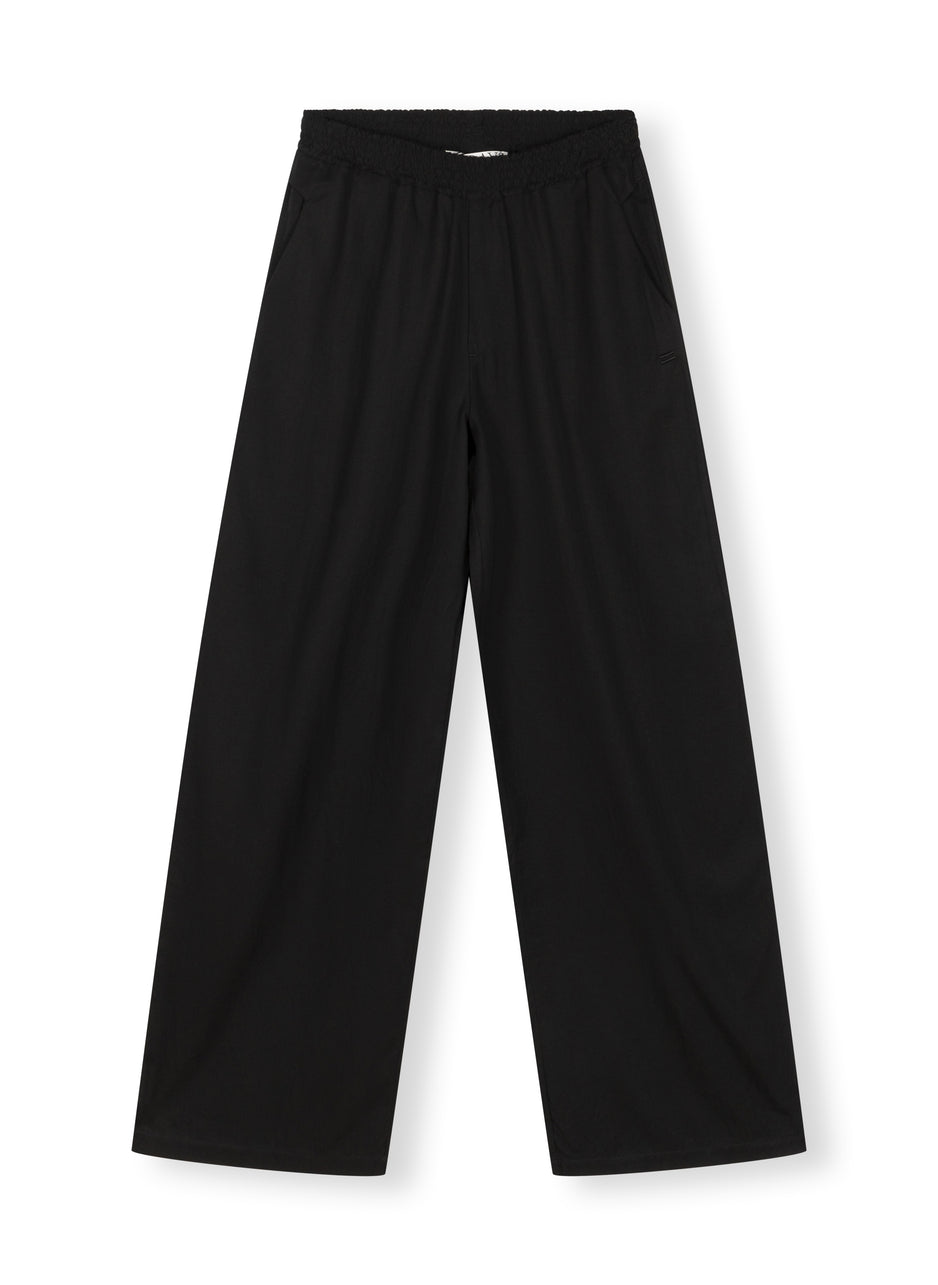 flowy woven pants | black