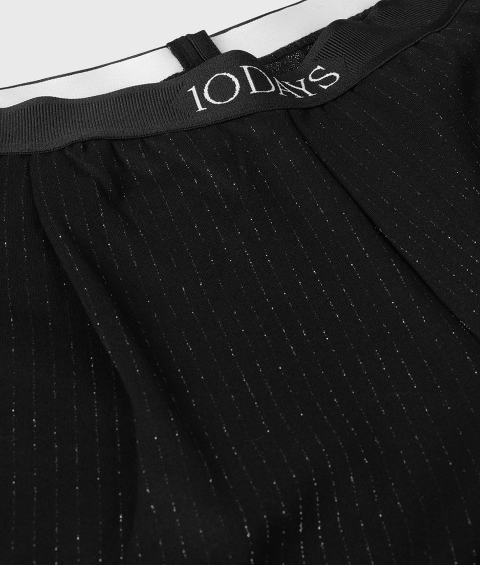 banana pants pinstripe | black