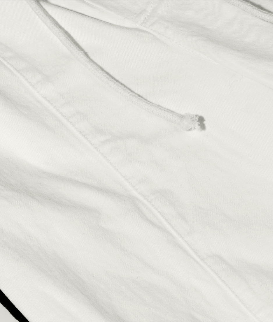 wide tapered pants twill | ecru