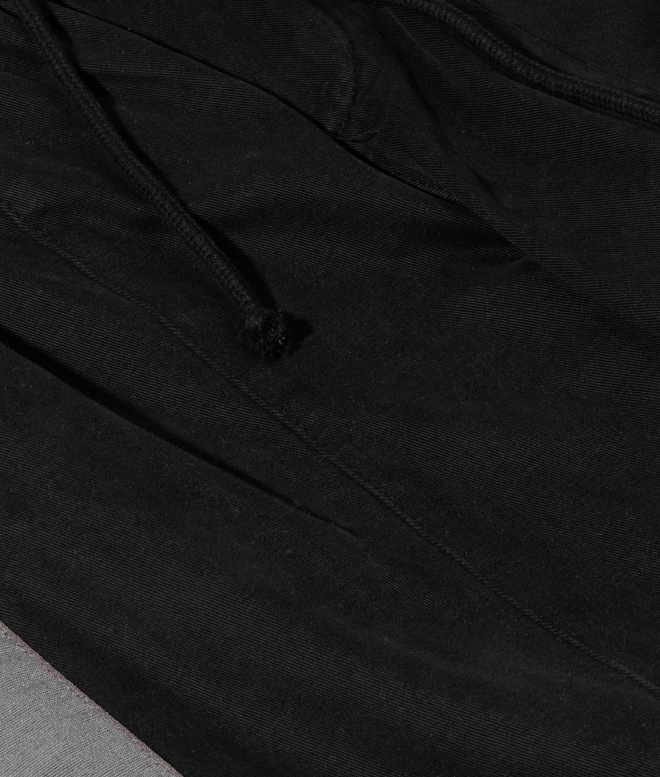 wide tapered pants twill | black