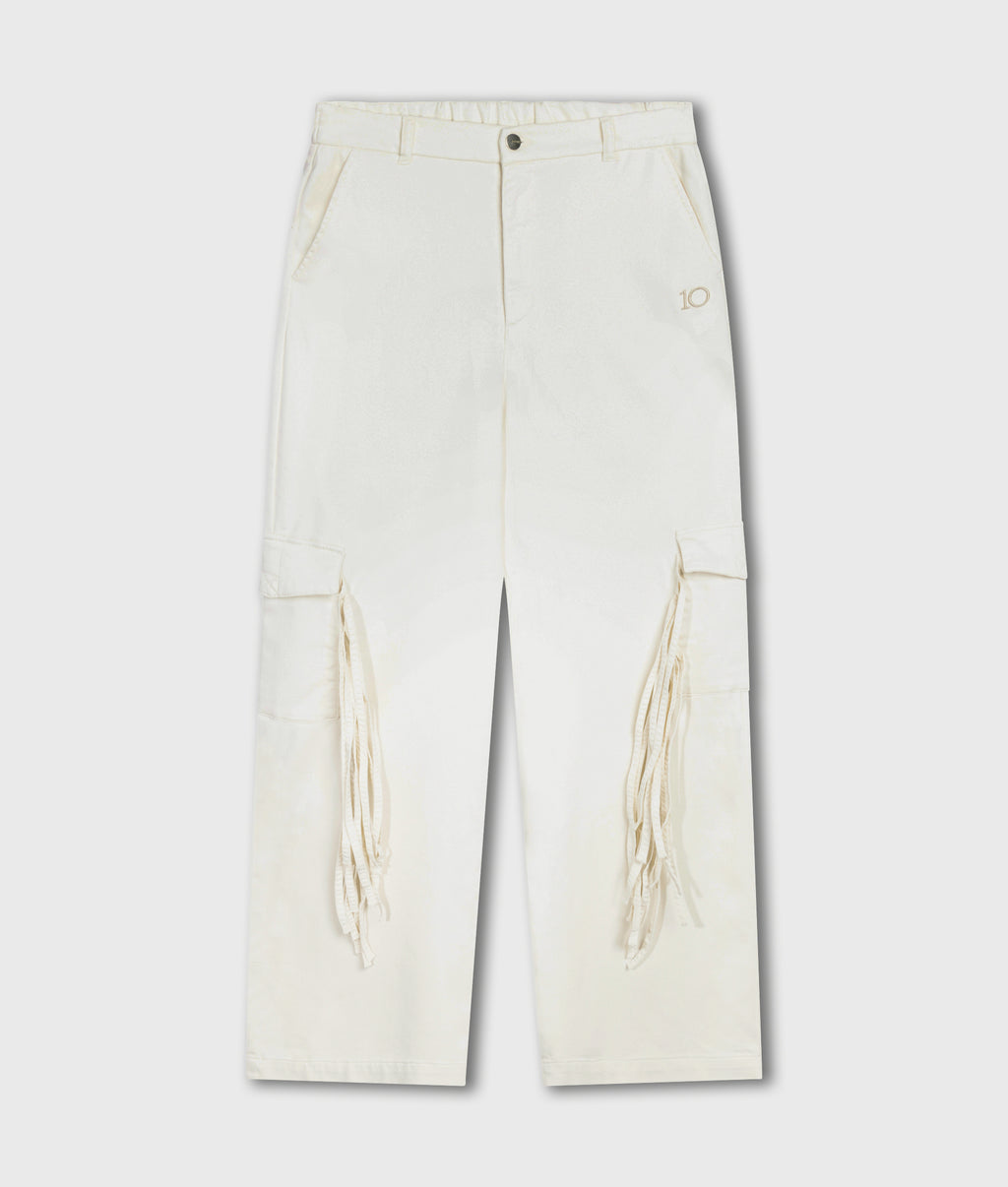 cargo broek met franjes | pearl