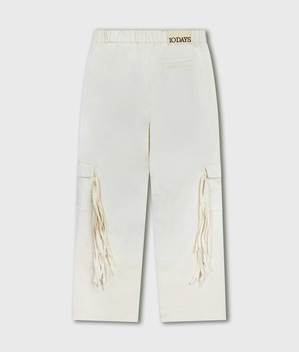 cargo broek met franjes | pearl