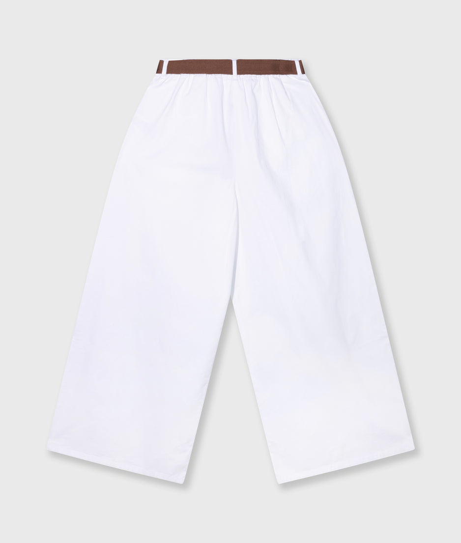 wide pants twill | optic white
