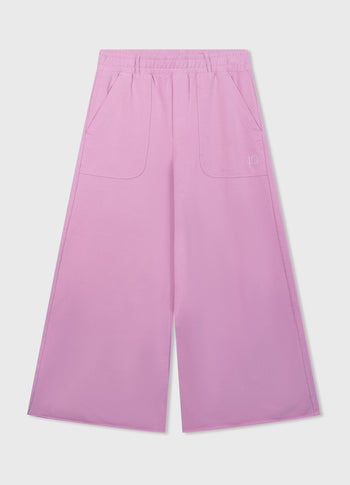 wide leg pants fleece | violet