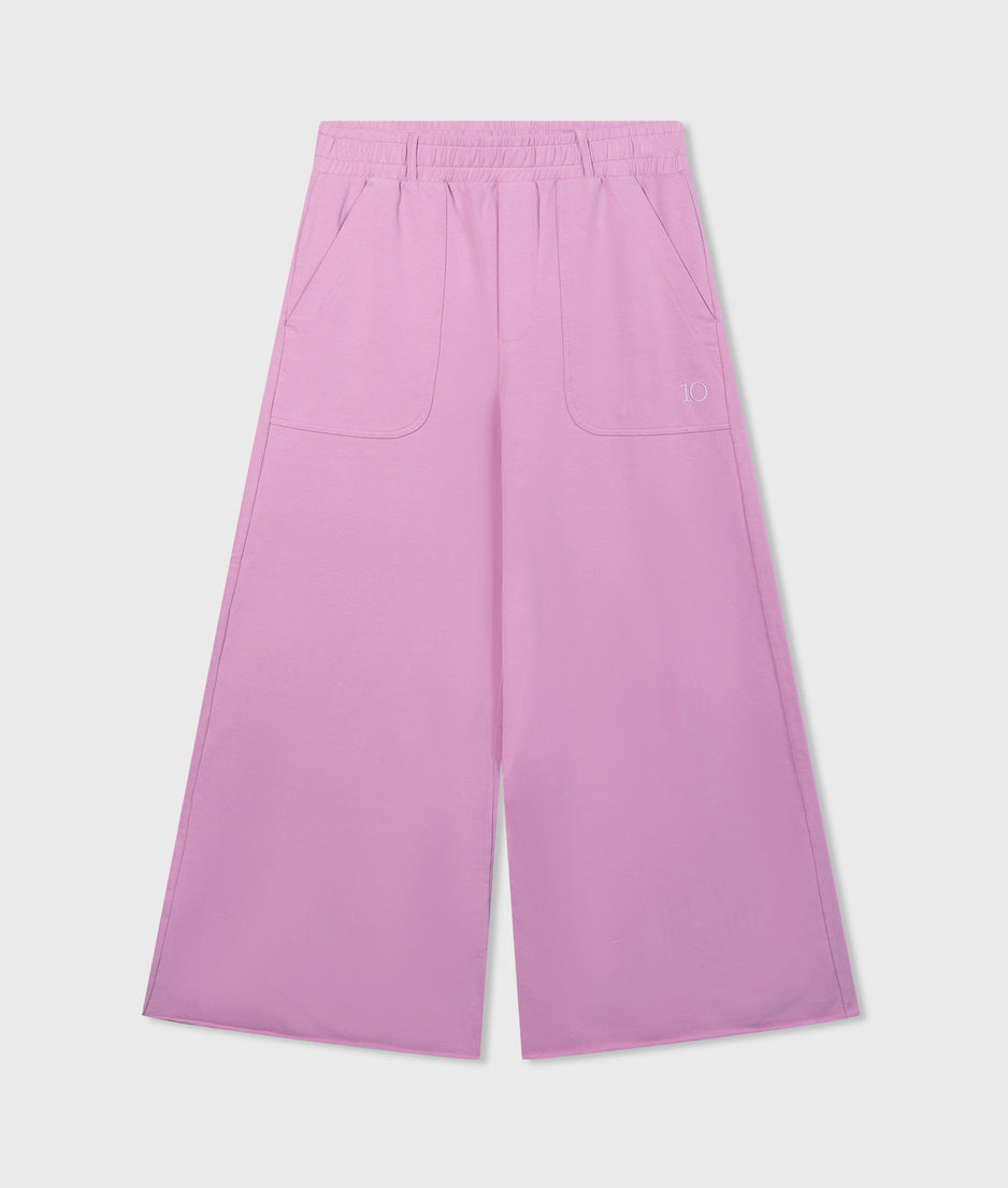 wide leg pants fleece | violet