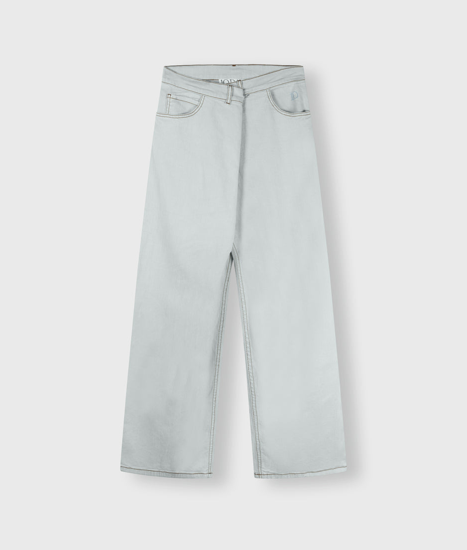 cross denim pants | sea foam