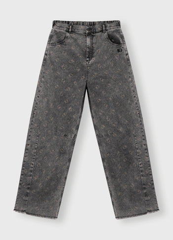 western pants monogram | black
