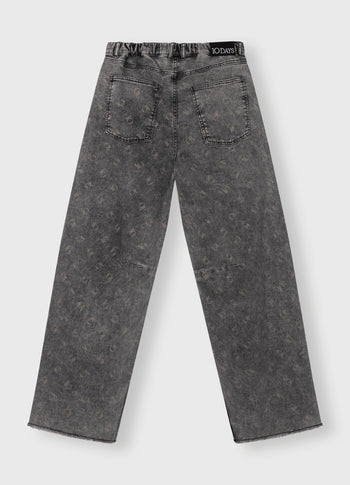 western pants monogram | black