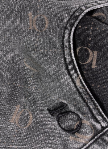 western pants monogram | black
