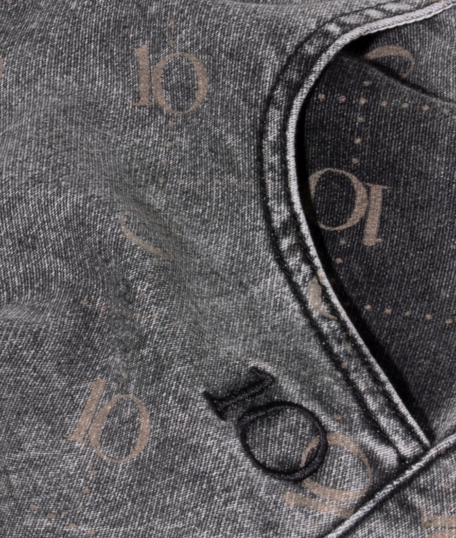western pants monogram | black