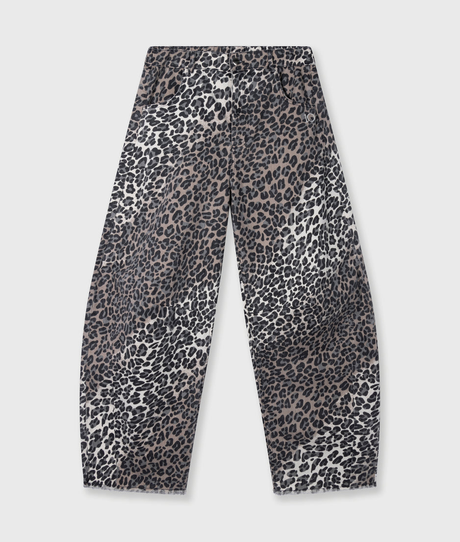 western pants leopard | ecru
