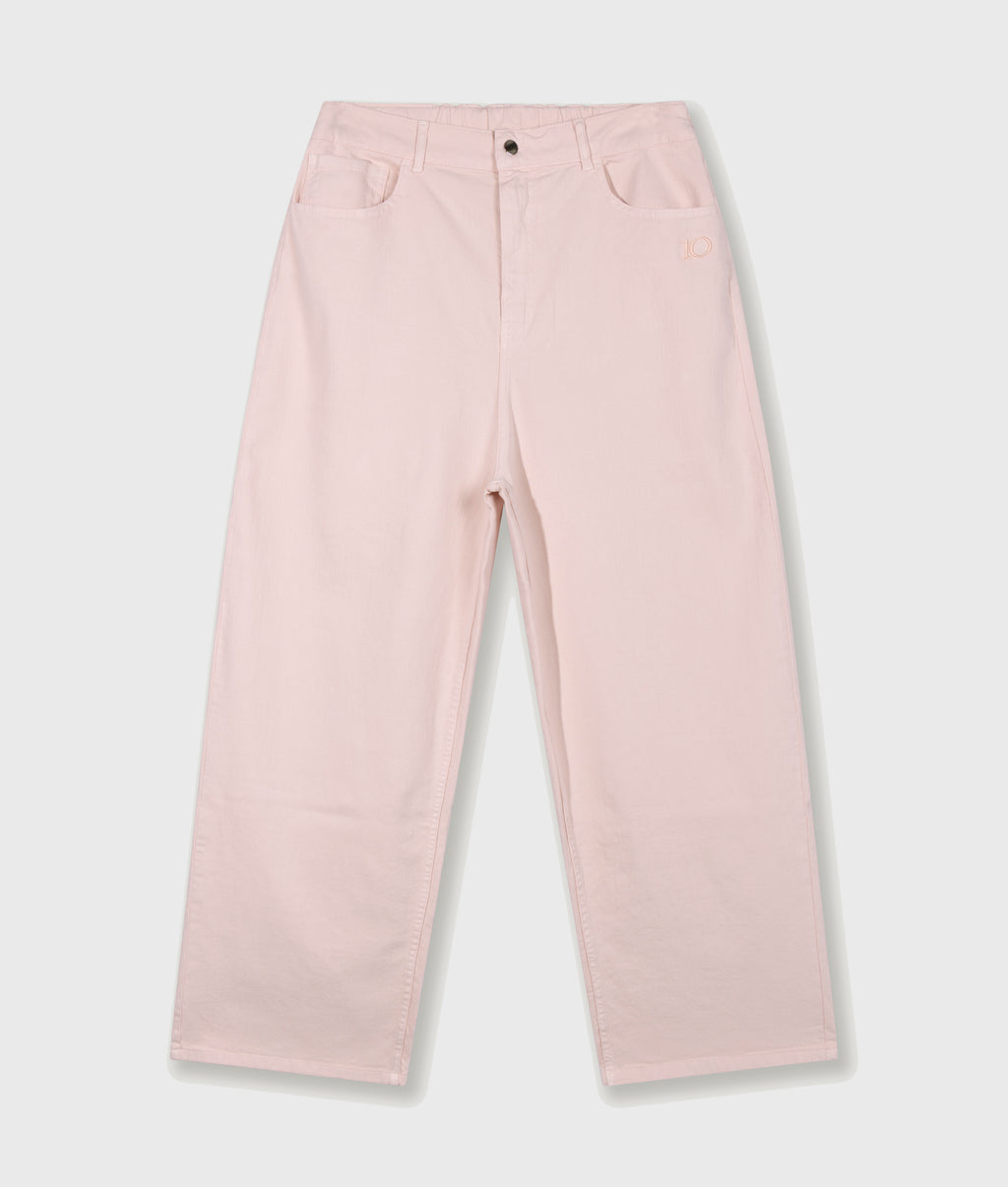 wide pants twill | powder