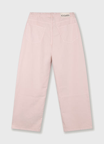 wide pants twill | powder