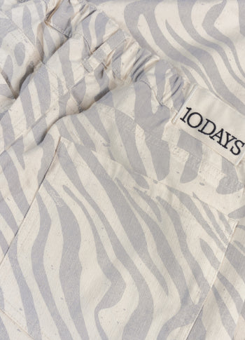 western pants zebra | ecru