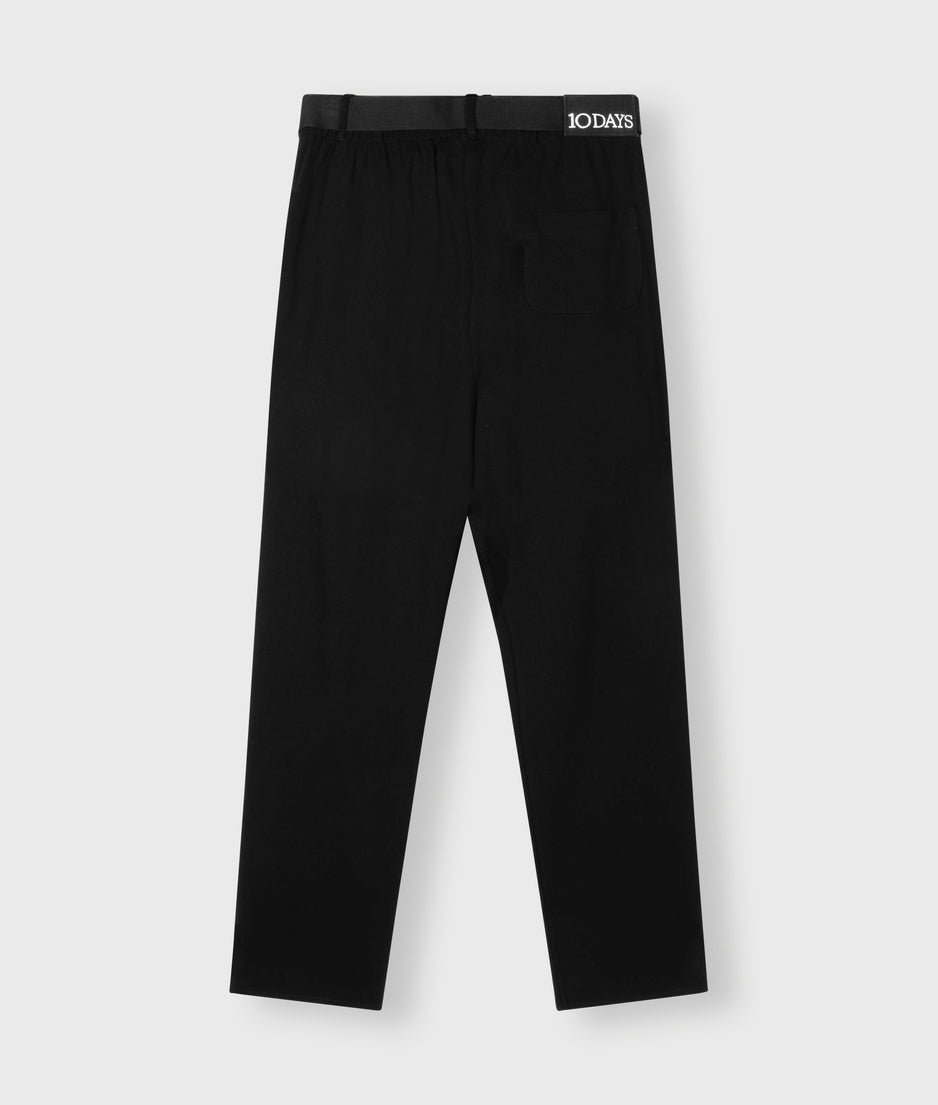 pleated belt jogger punto | black