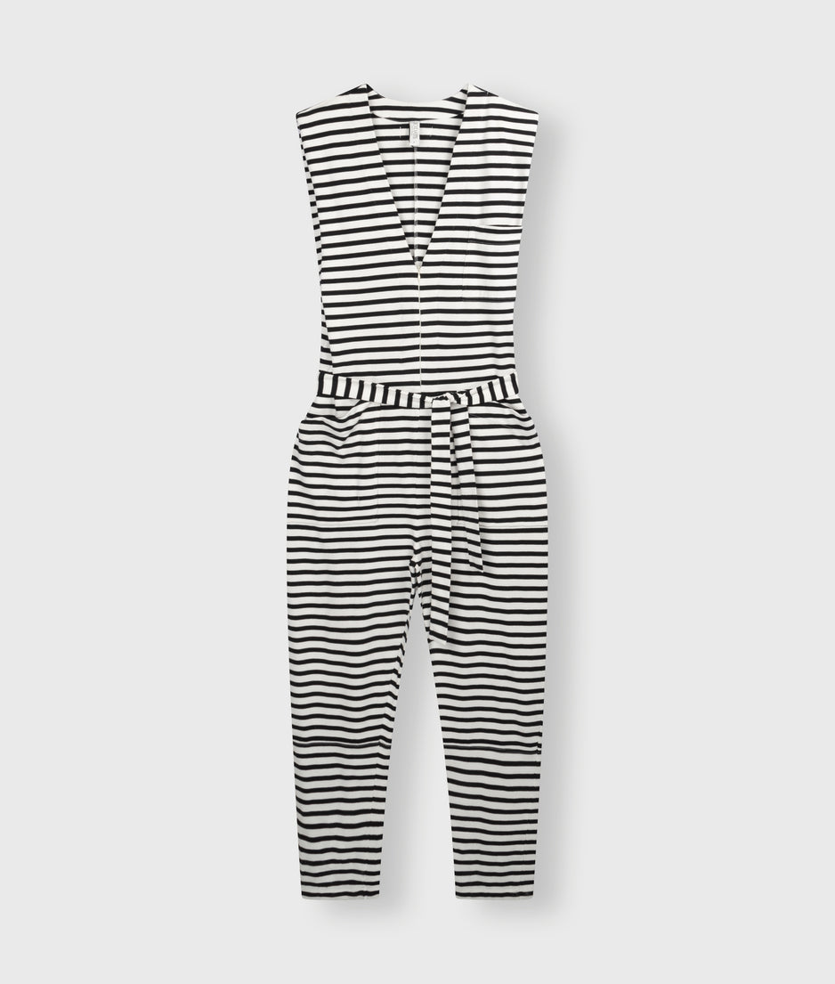 proud jumpsuit stripes | ecru/black