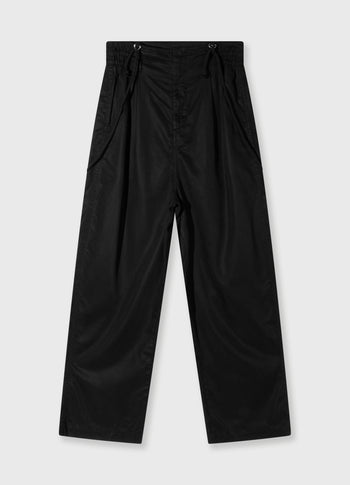 strap salopette twill tencel | black
