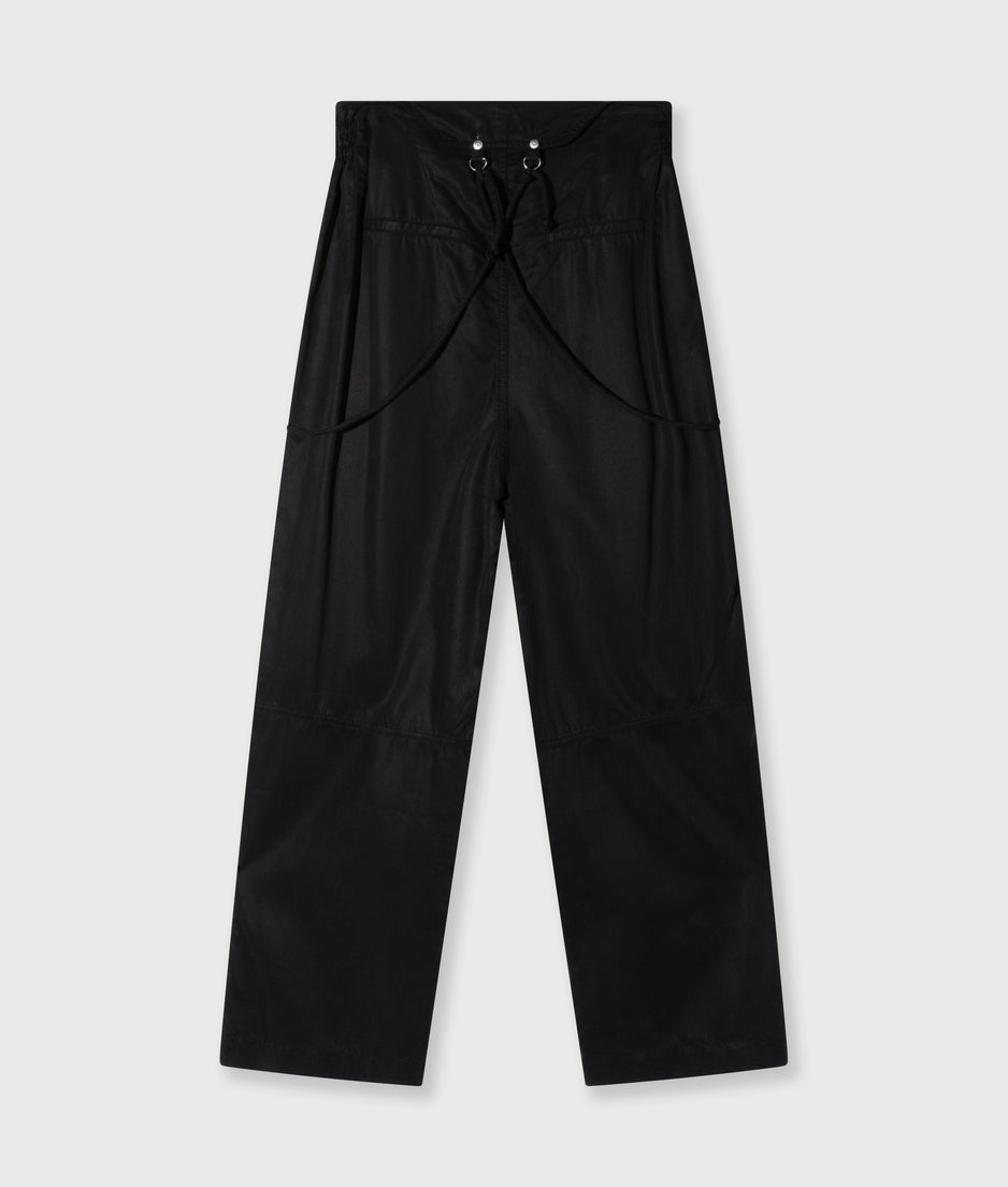 strap salopette twill tencel | black