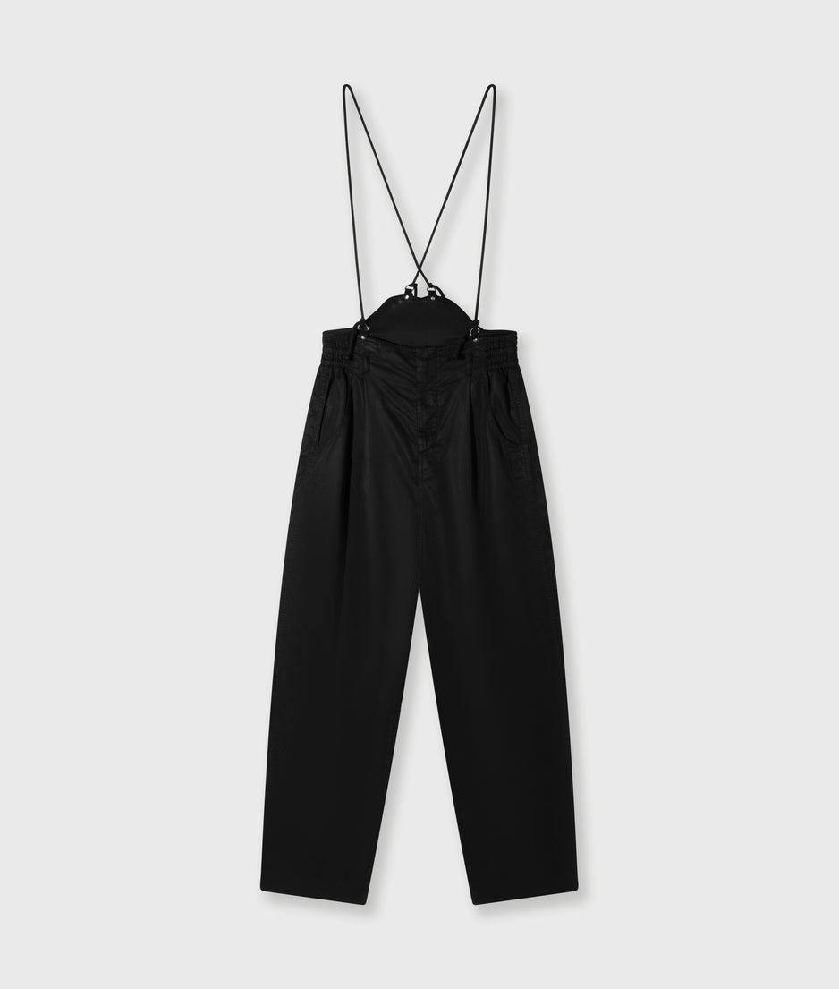 strap salopette twill tencel | black