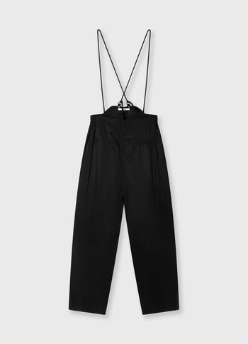 strap salopette twill tencel | black