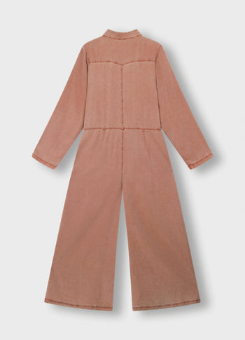 worker jumpsuit | saddle brown