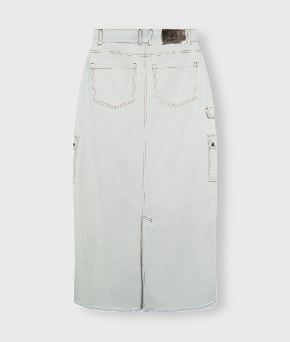 slub twill skirt | sea foam