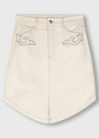 western mini skirt | ecru
