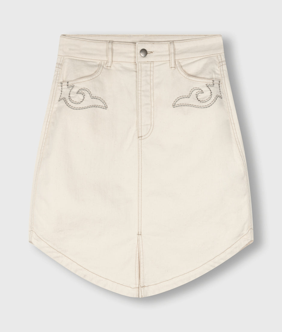 western mini skirt | ecru