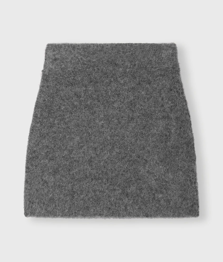 mini hairy knit skirt | antra melee