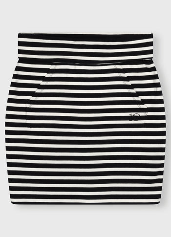 mini skirt stripes | black/ecru
