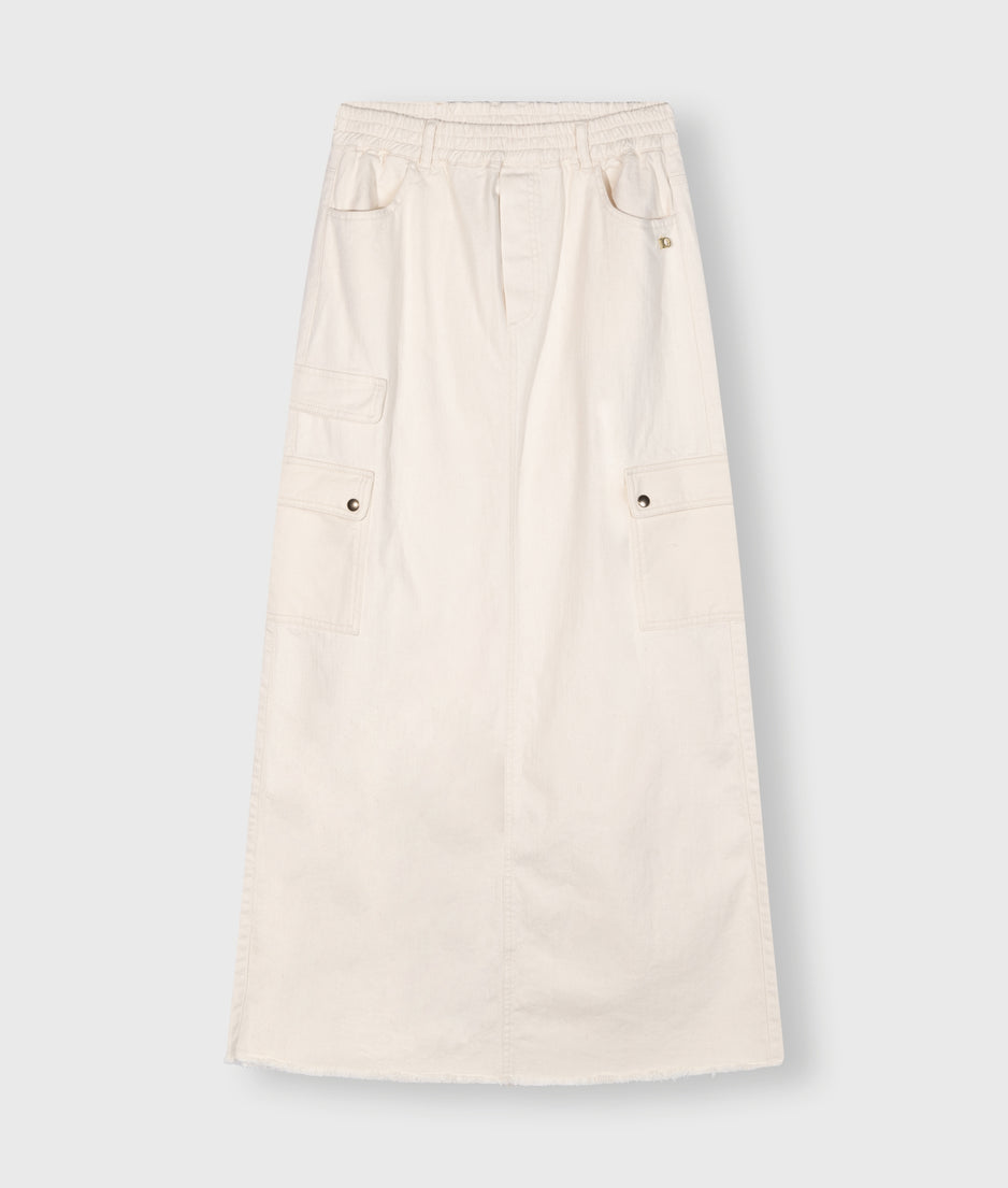 maxi skirt twill | ecru