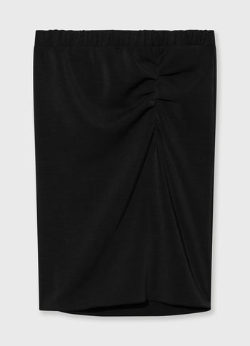 soft scuba gathering skirt | black