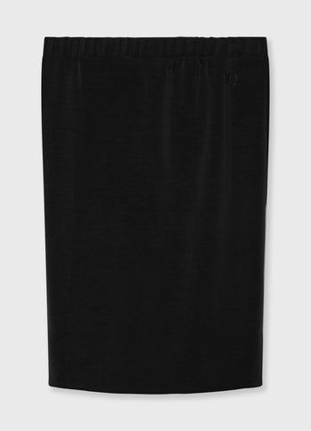 soft scuba gathering skirt | black