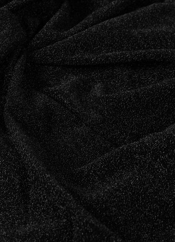 maxi drape skirt sparkle | black