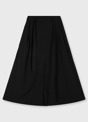 wide travel skirt | black
