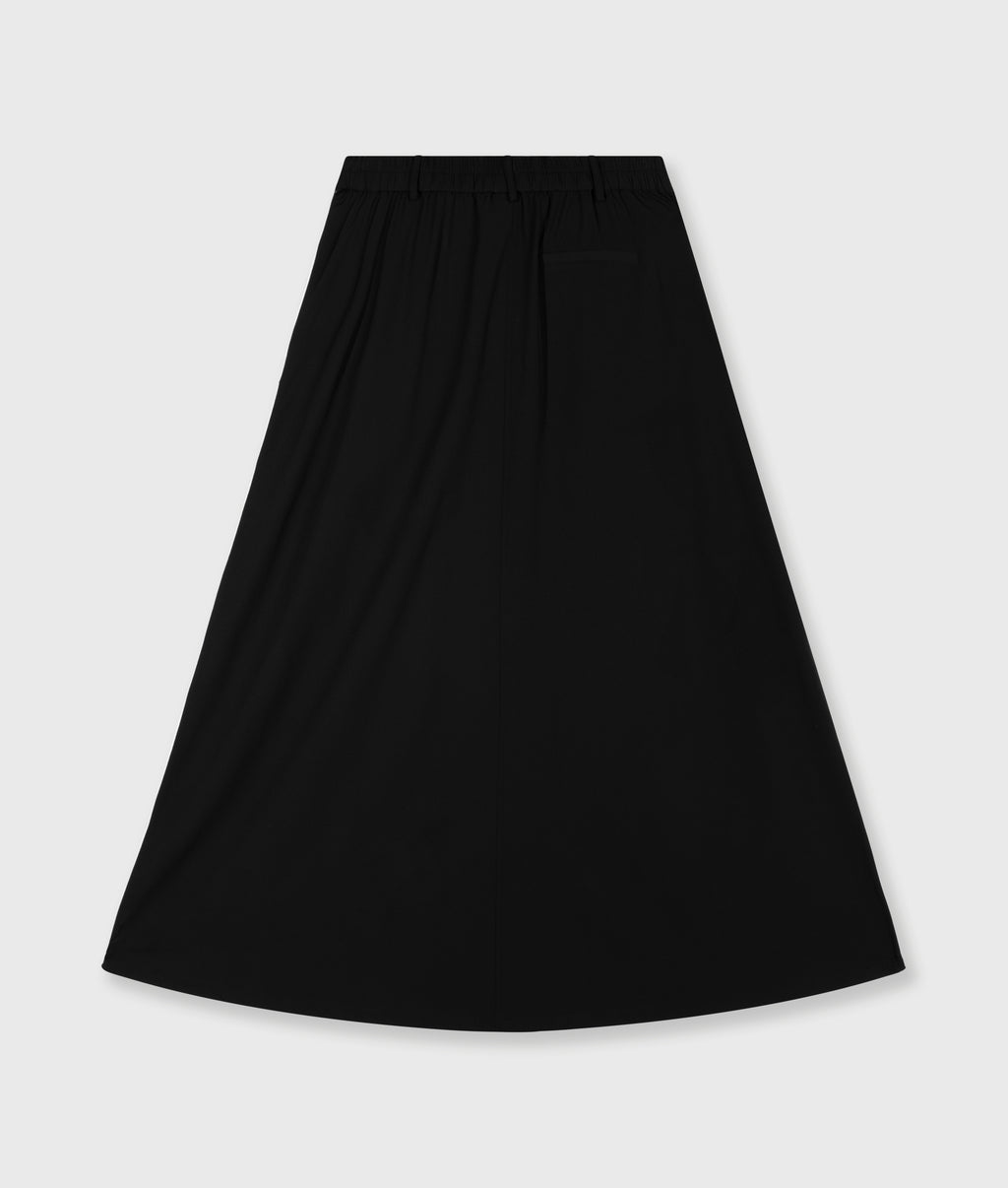 wide travel skirt | black