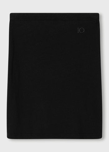pleated skirt linen | black