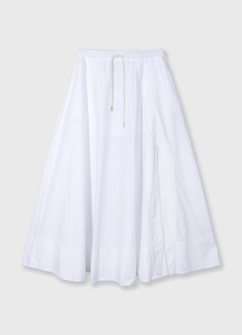 skirt poplin | white