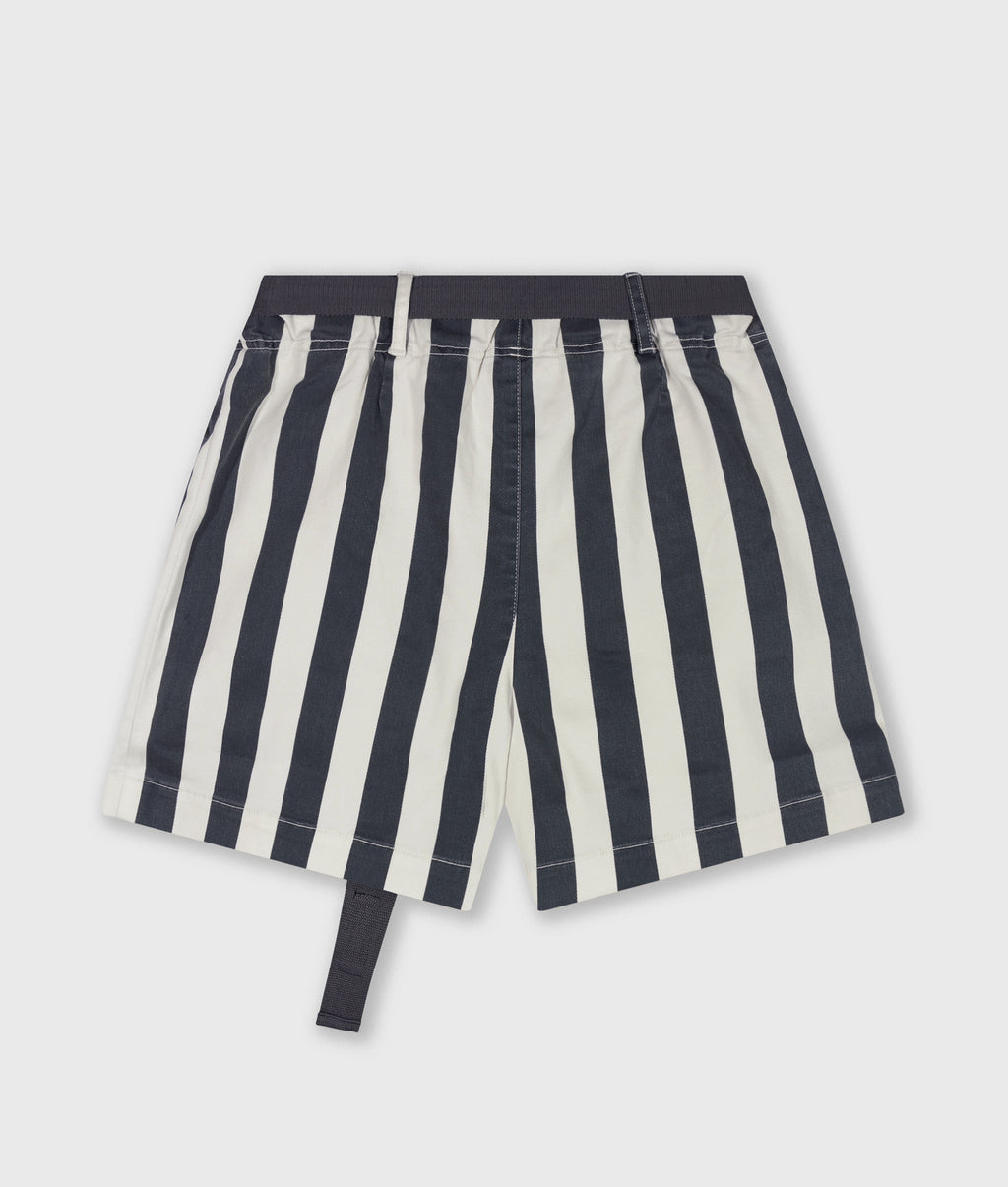 utility  shorts stripes | ecru/steel blue