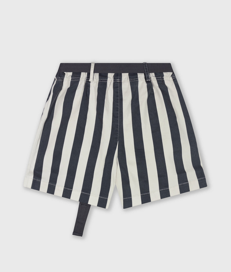 utility shorts stripes | ecru/steel blue