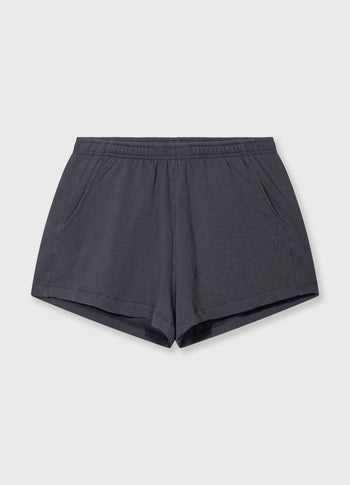 shorts slub fleece | steel blue