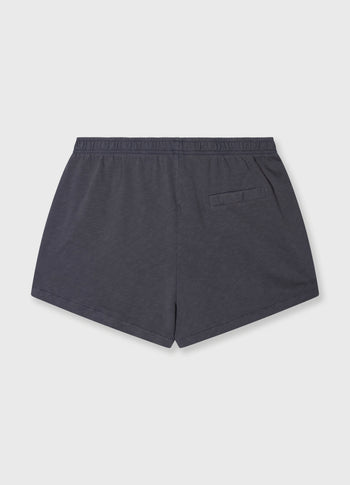 shorts slub fleece | steel blue