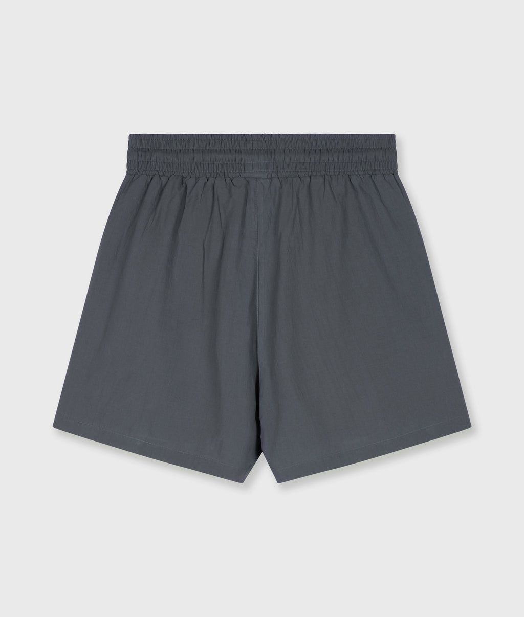 crinkle utility shorts | steel blue