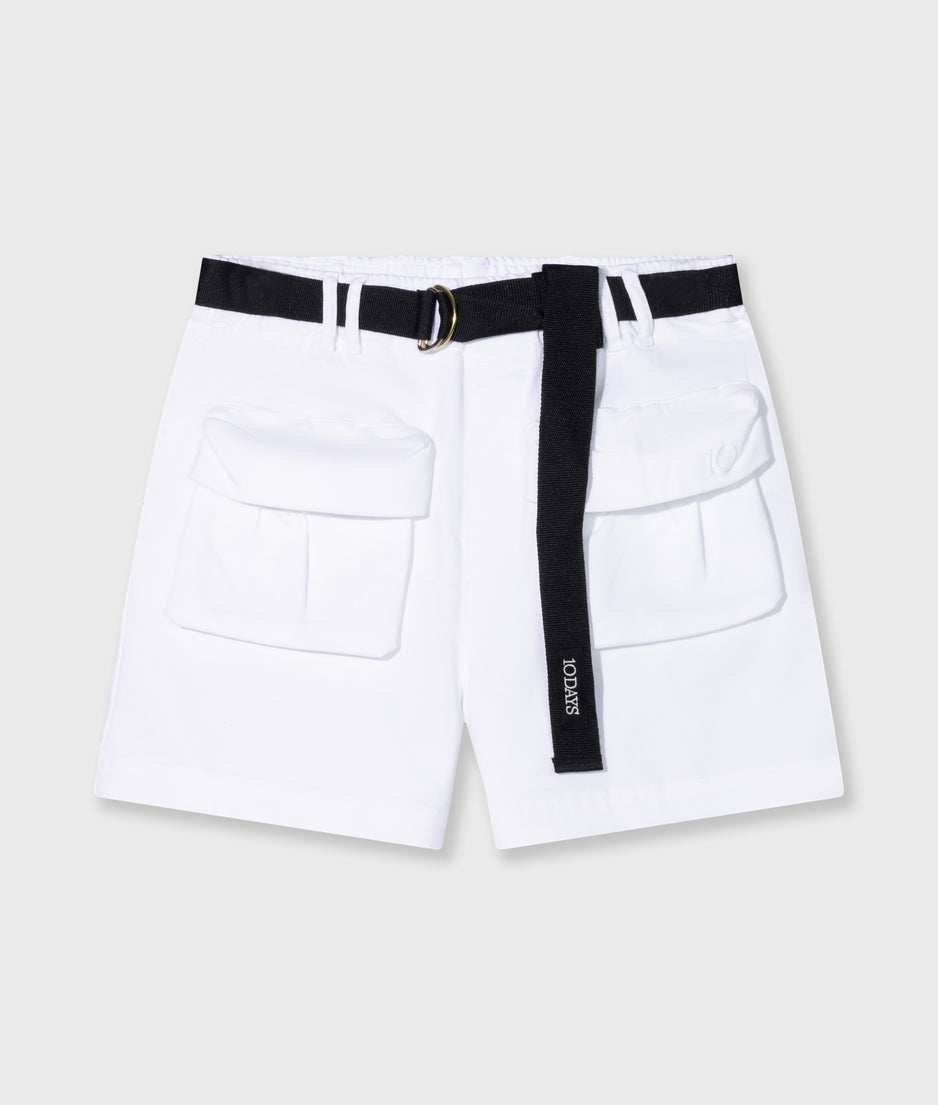 utility shorts | optic white
