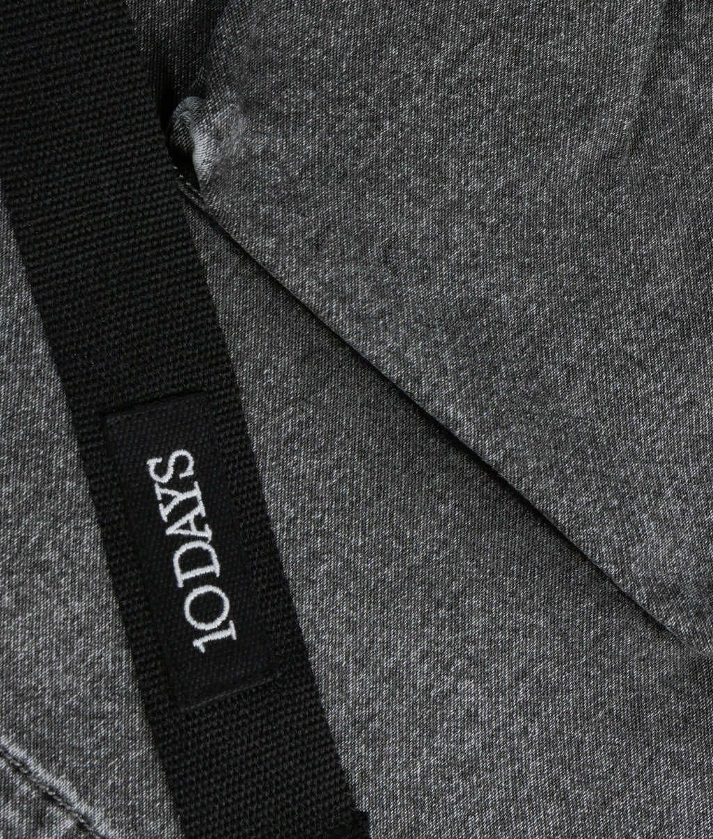 utility shorts jog denim | black
