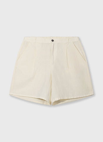 wide shorts linen | soft vanilla