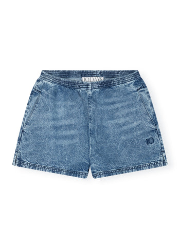 flowy shorts | blue denim