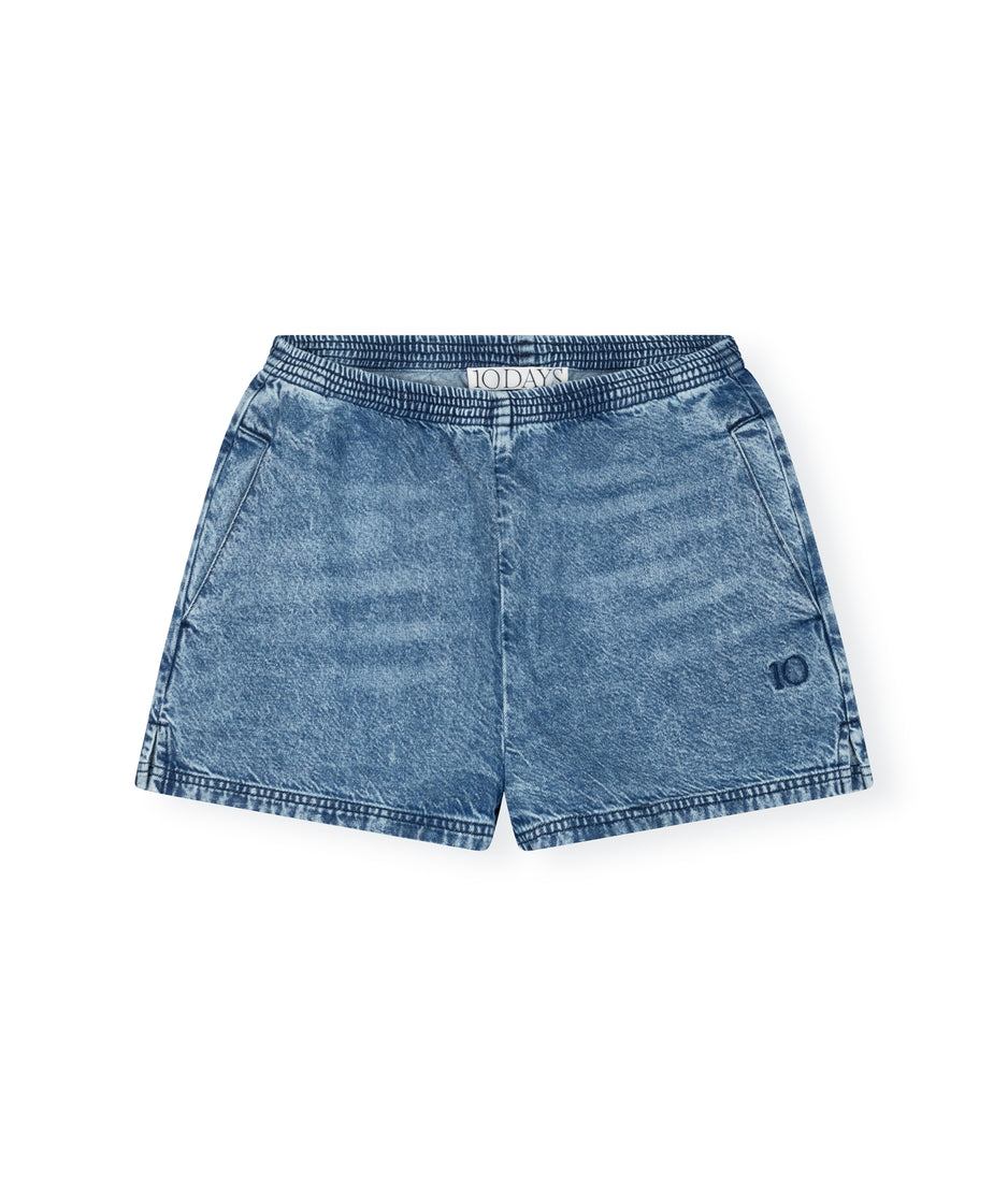 flowy shorts | blue denim