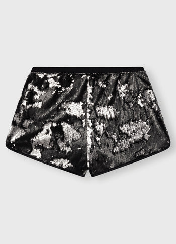sequin shorts | black