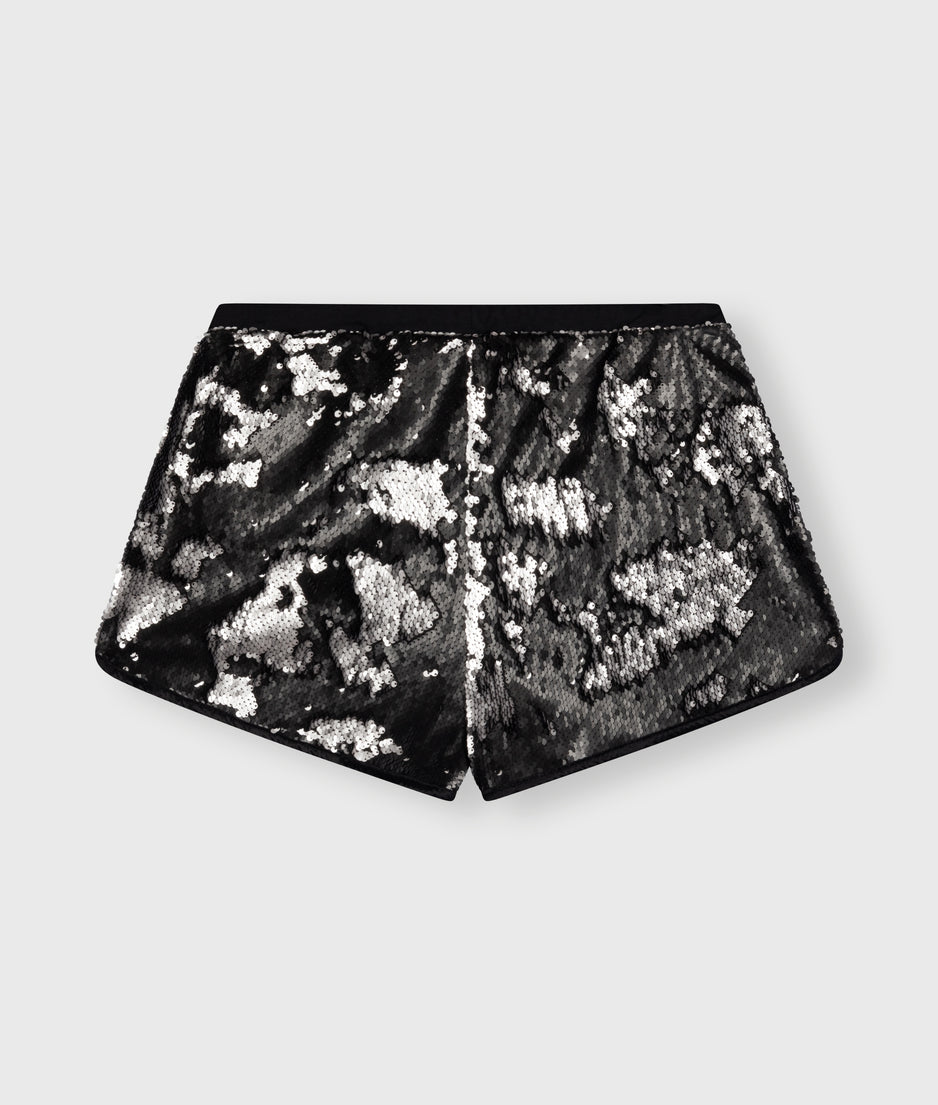 sequin shorts | black